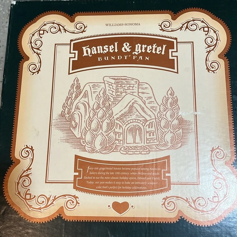 WILLIAMS SONOMA NORDICWARE HANSEL & GRETEL BUNDT PAN INSTRUCTION BOOKLET IN BOX